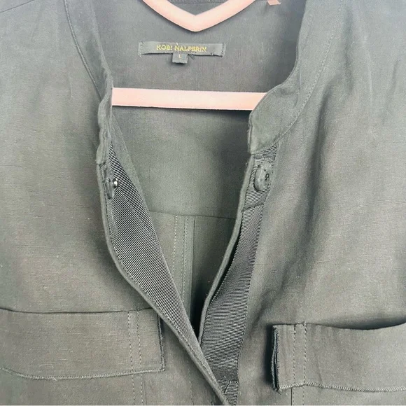 Kobi Halperin Black Starr Snap-Front Military Utility Shirt Jacket Size Large - Picture 6 of 11